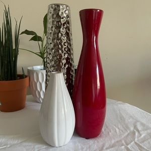✨🖤✨ Set of 3 decor vases ✨🖤✨
